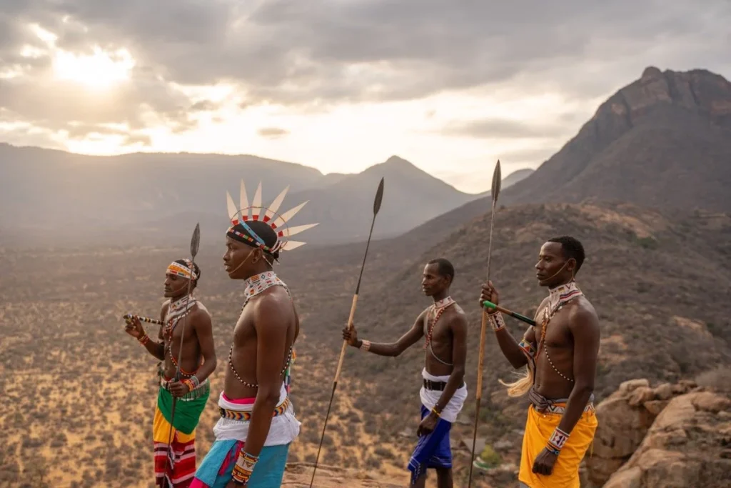 Samburu-Morans-looking-out-over-the-Sarara-valley-Mateys Wild Tours